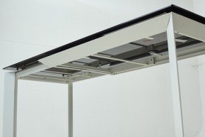 Стол CREMONA 180 KL-188 Контрастный мрамор матовый, итальянская керамика/ белый каркас, ®DISAUR в Салехарде - salekhard.mebel24.online | фото 8