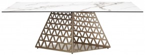 Стол ENNA 220 KL-188 Контрастный мрамор матовый, итальянская керамика/ каркас цвета шампань, ®DISAUR в Салехарде - salekhard.mebel24.online | фото 10