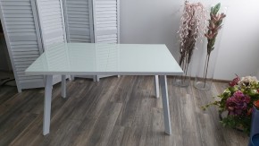 Стол ФИН 140 Белый, стекло/ Белый каркас М-City в Салехарде - salekhard.mebel24.online | фото 9