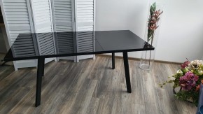 Стол ФИН 140 Черный, стекло/ Черный каркас М-City в Салехарде - salekhard.mebel24.online | фото 9