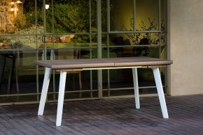 Стол Гармония раздвижной (Harmony Extendable) белый-капучино в Салехарде - salekhard.mebel24.online | фото 1