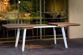 Стол Гармония раздвижной (Harmony Extendable) белый-капучино в Салехарде - salekhard.mebel24.online | фото 3
