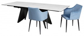 Стол IVAR 200 MARBLES KL-99 Белый мрамор, итальянская керамика, ®DISAUR в Салехарде - salekhard.mebel24.online | фото 4