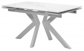 Стол Кентукки 3 140 БЕЛЫЙ МРАМОР, стекло / БЕЛЫЙ, М-City в Салехарде - salekhard.mebel24.online | фото