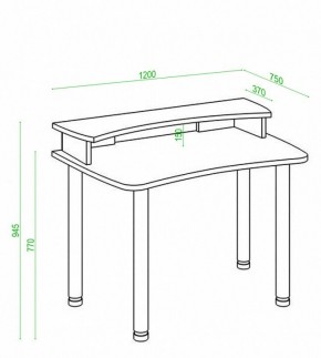 Стол компьютерный Домино Лайт СКЛ-Софт120МО+НКИЛ120 в Салехарде - salekhard.mebel24.online | фото 2