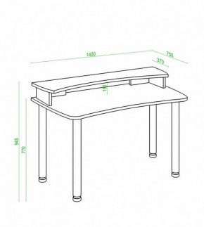 Стол компьютерный Домино Лайт СКЛ-Софт140МО+НКИЛ140 в Салехарде - salekhard.mebel24.online | фото 3