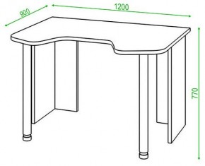 Стол компьютерный Домино Lite СКЛ-Игр120 в Салехарде - salekhard.mebel24.online | фото 2