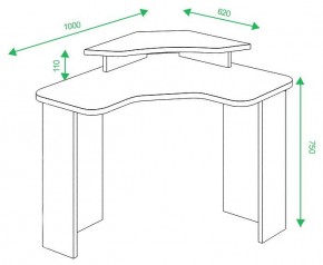 Стол компьютерный Домино Lite СКЛ-ИгрУгл100+НКИЛ-УГЛ в Салехарде - salekhard.mebel24.online | фото 3