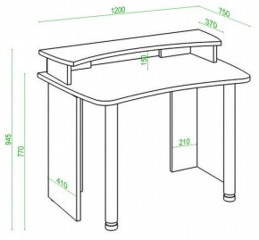 Стол компьютерный Домино lite СКЛ-Софт120+НКИЛ120 в Салехарде - salekhard.mebel24.online | фото 2