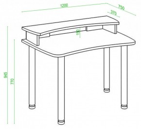 Стол компьютерный Домино Lite СКЛ-Софт120МО+НКИЛ120 в Салехарде - salekhard.mebel24.online | фото 2