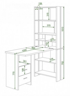 Стол компьютерный Домино Lite СТЛ-ОВ+С100Прям+ТЯЛ в Салехарде - salekhard.mebel24.online | фото 2