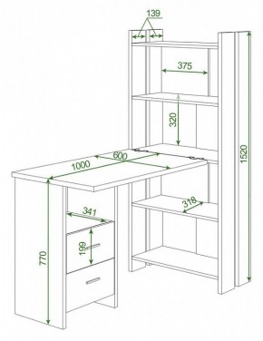 Стол компьютерный Домино Lite СТЛ-ОВ+С100Р в Салехарде - salekhard.mebel24.online | фото 2