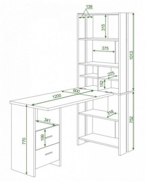 Стол компьютерный Домино Lite СТЛ-ОВ+С120Прям+ТЯЛ в Салехарде - salekhard.mebel24.online | фото 2