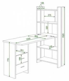 Стол компьютерный Домино Lite СТЛ-ОВ+С120Р в Салехарде - salekhard.mebel24.online | фото 2