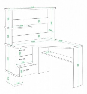 Стол компьютерный Домино СД-45 в Салехарде - salekhard.mebel24.online | фото 2