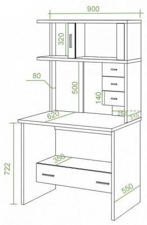 Стол компьютерный Домино СК-10М в Салехарде - salekhard.mebel24.online | фото 2