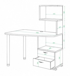Стол компьютерный Домино СКМ-60 в Салехарде - salekhard.mebel24.online | фото 2