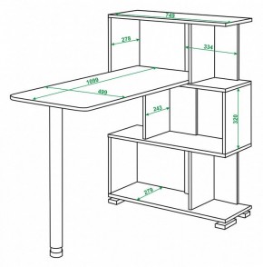 Стол компьютерный Домино СЛ-5-3СТ в Салехарде - salekhard.mebel24.online | фото 2