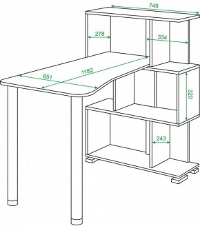 Стол компьютерный Домино СЛ-5-3СТ-2 в Салехарде - salekhard.mebel24.online | фото 2