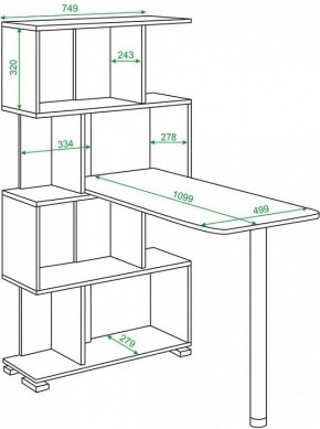 Стол компьютерный Домино СЛ-5-4СТ в Салехарде - salekhard.mebel24.online | фото 2