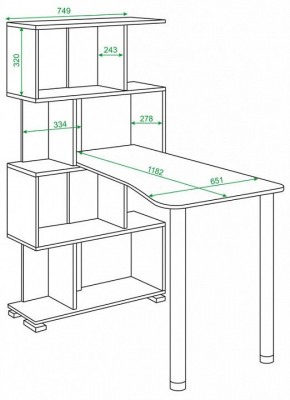 Стол компьютерный Домино СЛ-5-4СТ-2 в Салехарде - salekhard.mebel24.online | фото 2