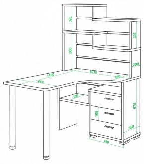 Стол компьютерный Домино СР-132-140 в Салехарде - salekhard.mebel24.online | фото 2