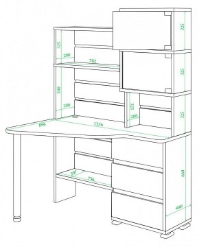 Стол компьютерный Домино СР-322 в Салехарде - salekhard.mebel24.online | фото 2