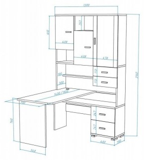 Стол компьютерный Домино СР-620/140 в Салехарде - salekhard.mebel24.online | фото 2