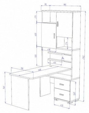 Стол компьютерный Домино СР-720/140 в Салехарде - salekhard.mebel24.online | фото 2