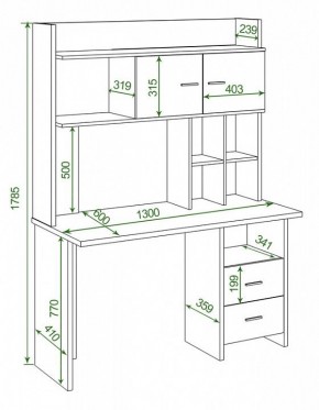 Стол компьютерный Нельсон Lite СКЛ-Прям130+НКЛХ-130 в Салехарде - salekhard.mebel24.online | фото 2