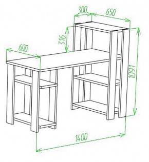 Стол компьютерный Slim СТН-110/140 в Салехарде - salekhard.mebel24.online | фото 2