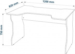 Стол компьютерный ВАРДИГ K1 120x82, антрацит/лайм в Салехарде - salekhard.mebel24.online | фото 3