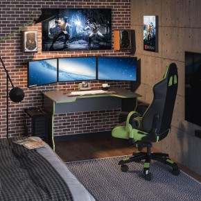 Стол компьютерный ВАРДИГ K1 120x82, антрацит/лайм в Салехарде - salekhard.mebel24.online | фото 4