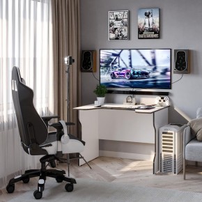 Стол компьютерный ВАРДИГ K2 100x82, белый/черный в Салехарде - salekhard.mebel24.online | фото 4