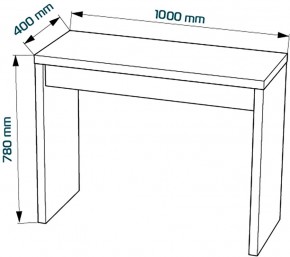 Стол косметический Энкель 100 белый в Салехарде - salekhard.mebel24.online | фото 2