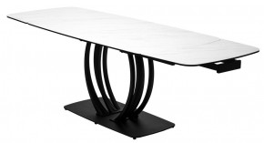 Стол MATERA 160 MARBLES KL-99 Белый мрамор матовый, итальянская керамика/ черный каркас, ®DISAUR в Салехарде - salekhard.mebel24.online | фото 8