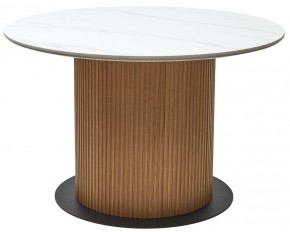 Стол MESA D120 цвет БЕЛЫЙ МРАМОР M326 / Каркас OAK, ®DISAUR в Салехарде - salekhard.mebel24.online | фото 9