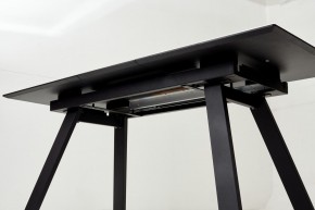 Стол Морис 140 БЕЖЕВЫЙ МРАМОР, стекло/ ЧЕРНЫЙ М-City в Салехарде - salekhard.mebel24.online | фото 9