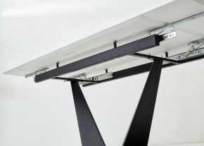 Стол Ниагара 140 БЕЛЫЙ МРАМОР, стекло / ЧЕРНЫЙ, М-City в Салехарде - salekhard.mebel24.online | фото 9