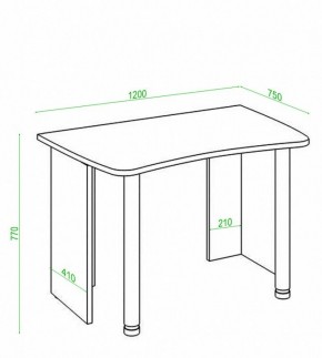 Стол офисный Домино Лайт СКЛ-Софт120 в Салехарде - salekhard.mebel24.online | фото 3