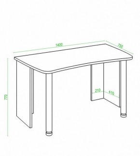 Стол офисный Домино Лайт СКЛ-Софт140 в Салехарде - salekhard.mebel24.online | фото 3