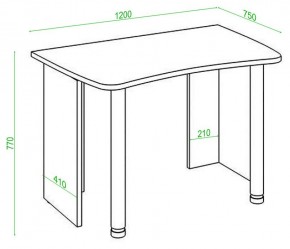 Стол офисный Домино Lite СКЛ-Софт120 в Салехарде - salekhard.mebel24.online | фото 2