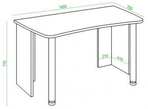 Стол офисный Домино Lite СКЛ-Софт140 в Салехарде - salekhard.mebel24.online | фото 2