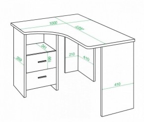 Стол письменный Домино Lite СКЛ-Угл 120 в Салехарде - salekhard.mebel24.online | фото 2