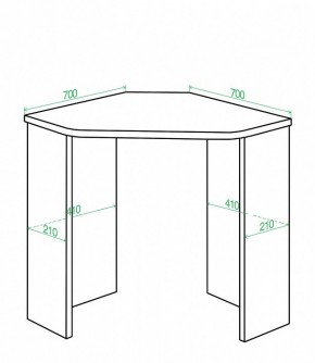 Стол письменный Домино Lite СКЛ-Угл70 в Салехарде - salekhard.mebel24.online | фото 2