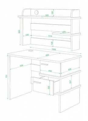 Стол письменный Домино СД-15C в Салехарде - salekhard.mebel24.online | фото 2