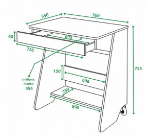 Стол письменный Домино СК-7 в Салехарде - salekhard.mebel24.online | фото 2