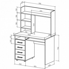 Стол письменный Остин в Салехарде - salekhard.mebel24.online | фото 3