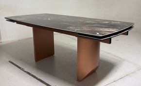 Стол ПУАНТО 200 TITANIUM LAWA NERO, керамика / МЕДЬ каркас М-City в Салехарде - salekhard.mebel24.online | фото 3
