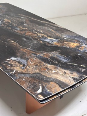 Стол ПУАНТО 200 TITANIUM LAWA NERO, керамика / МЕДЬ каркас М-City в Салехарде - salekhard.mebel24.online | фото 6